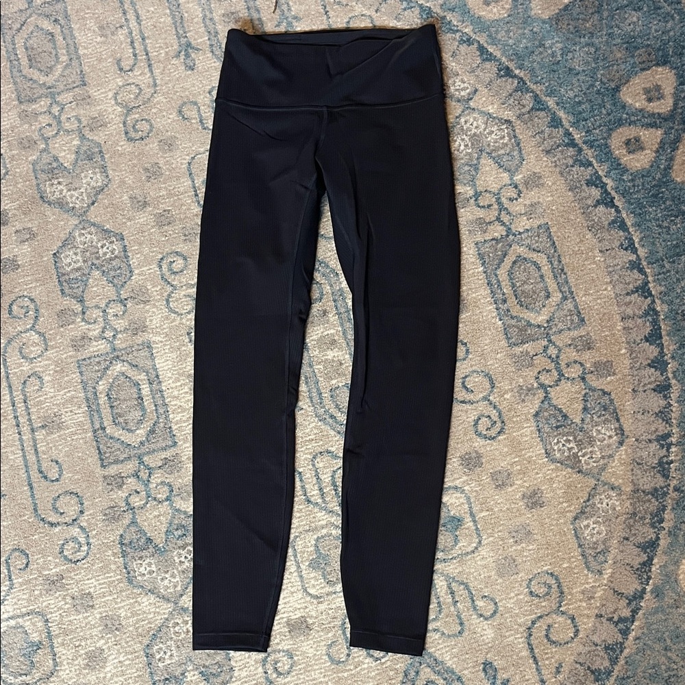 Lululemon Black High-Waist Ribbed Leggings
